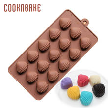 Cooknbake silicone molde de chocolate 15 treliça concha doces goma gelo ferramenta diy bolo decoração 2024 - compre barato