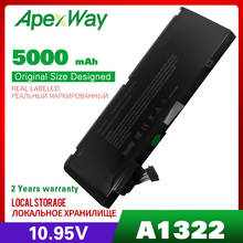 Apexway 65.7Wh Аккумулятор для ноутбука A1322 для Apple MacBook Pro 13 "A1278 Mid 2009 2010 2011 2012 6000mAh 10,95 V 2024 - купить недорого
