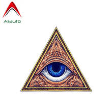 Aliauto Reflective Funny Car Sticker Pyramid Eyes Accessories Waterproof Decal PVC for Motorcycle Nissan Suzuki Skoda,12cm*11cm
