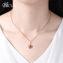 BEAUX Long Rose Gold Silver Color Link Chain Crystal Necklaces for Women Fashion Statement Snowflake Colorful AAA Zircon Jewelry 2024 - buy cheap