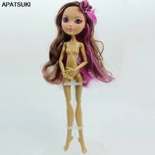 Волосы куклы фиолетовые, коричневые, кудрявые, голова для куклы Monster High, дом для кукол, игрушки для детей 1/6 2024 - купить недорого