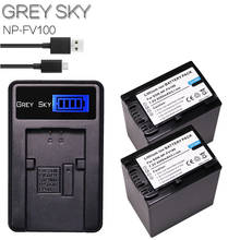 Batería de 4200mAh NP-FV100 NP FV100 NPFV100 FV100 + cargador USB con LCD para SONY NP-FV30 NP-FV50 SX83E SX63E NP-FV70, 2 uds. 2024 - compra barato