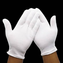 Cotton Work Gloves For Women Men White Labor Insurance Thick Etiquette Ceremonial Mechanism Quality Inspection Jewelry Gloves 2024 - buy cheap