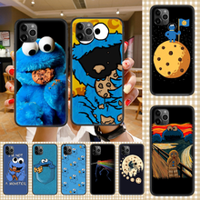 Cartoon Cookie monster Phone Case Cover Hull For iphone 5 5s se 2 6 6s 7 8 12 mini plus X XS XR 11 PRO MAX black trend hoesjes 2024 - buy cheap