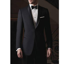 Newest Black Tuxedos Mens Suits For Wedding Classic Business Suit Groom Wear Best Man Wear Custom Made Two Pieces(Jacket+Pants) 2024 - buy cheap