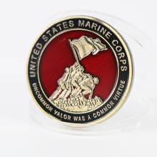 Памятная монета военно-морской пехоты США, Отдел флота, красочные военные металлические монеты, США 2024 - купить недорого