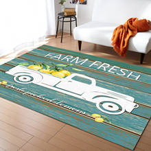 Blue Wood Texture Farm Lemon Truck Carpets for Bed Room Household Bedside Rug Living Room Rug Large Yoga Mat 2024 - buy cheap