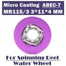 Rodamiento de fundición Micro MR115/3-MF, 3x11x4mm (1 pieza), ABEC-7 para carrete giratorio, rodamientos de rueda de agua, rodamiento de tambor MR115/3 2024 - compra barato