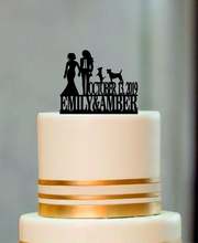 Same Sex Cake Topper, Lesbian Cake Topper, Mrs and Mrs Wedding Cake Topper, Bride and Bride Silhouette Couple Cake Topper with C 2024 - buy cheap