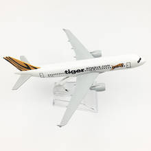 16CM 1:400 Airbus A320 model Air tiger airways airline With landing gear base alloy aircraft Diecasting Toys plane display Gift 2024 - buy cheap