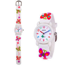 Fashion Little Girls Solf and Comfortable Eco-Friendly Silicone Strap Cute Analog Children Quartz Kids Watch 2024 - buy cheap