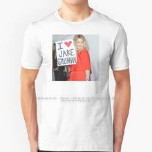 Camiseta de algodão 100% puro i love jake gyllenhgeral 2024 - compre barato