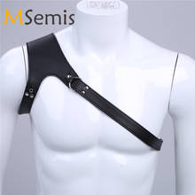 Мужское бондажное белье MSemis из искусственной кожи, мужские Регулируемые ремни на одно плечо, мужской ремень бондажа с пряжкой для геев 2024 - купить недорого