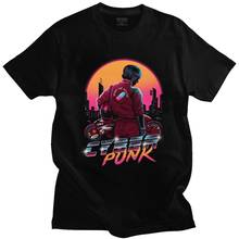 Anime Manga Akira Neo Tokyo T Shirt for Men Short Sleeve Shotaro Kaneda Synthwave Graphic Tshirt Pre-shrunk Cotton Vaporwave Tee 2024 - buy cheap