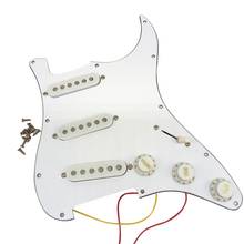 Pastilla de bobina única SSS para guitarra eléctrica, placa de rascar, golpeador precableado, 11 agujeros, 3 capas, para guitarra ST SQ 2024 - compra barato