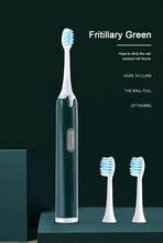 Cepillo de dientes eléctrico rotatorio, temporizador para adultos, recargable por USB, con cabezal de repuesto, TSLM1, 4 Uds. 2024 - compra barato