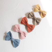 5pcs 7.5cm Velvet Bow Girl' Lovely Fashion Hair Clips Baby's Hair Korea Accessories Hairgrips Hairpins Children's Head wear 2024 - buy cheap