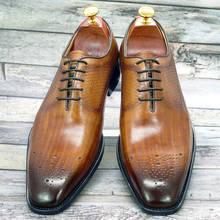 Zapatos de vestir formales para hombre, calzado de cuero Real hecho a mano, de lujo, Oxford, con estampado de serpiente, Punta puntiaguda, con cordones, para oficina y boda 2024 - compra barato