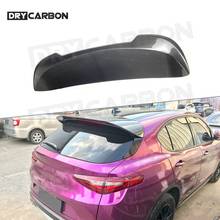 Dry Carbon Fiber Rear Roof Spoiler Window Trunk Wings For Alfa Romeo Stelvio 2017 2018 2019 Car Styling Bumper 2024 - buy cheap