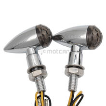 2 lentes de fumaça metálicas cromadas para motocicleta, iluminação indicadora de seta âmbar universal para motos cg125 honda yamaha suzuki 10mm 2024 - compre barato