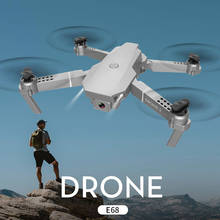 Drone hd e68, ângulo amplo, 4k, wifi, 1080p, gravação ao vivo, quadricóptero, altura para manter a câmera, brinquedo de crianças, presente 2024 - compre barato