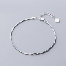 MloveAcc-pulsera de cadena de serpiente para mujer y niña, de Plata de Ley 925 sólida, estilo OL, joyería fina de plata 2024 - compra barato