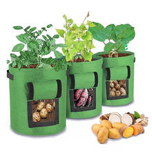 10 gallons Plant Grow Bags Home Garden Potato pot greenhouse Vegetable Growing Bags Moisturizing jardin Vertical Garden Bag seed 2024 - buy cheap