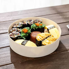 Caja de madera para comida, herramienta de embalaje para llevar Sushi, molde para pastel, fruta, ensalada, almuerzo, contenedor de embalaje de alimentos, 6 pulgadas 2024 - compra barato