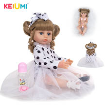 Keiumi-boneca baby reborn, 55cm, várias cores, saia branca ou dourada, brinquedo para bebês recém-nascidos 2024 - compre barato