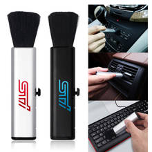 Car Dashboard multimedia cleaning dust Air Conditioner keyboard retractable brush For SUBARU STI LEGACY Forester Outback Rally 2024 - buy cheap