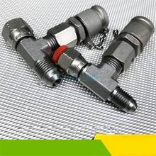 For HITACHI ZX 200-6 Excavator pressure measuring tee joint pilot test pressure gauge distribution valve nickel-plated tee 2024 - buy cheap