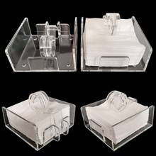 Square Clear Acrylic Cocktail Napkin Holder Paper Serviette Dispenser Tissue Box Bar Caddy for Dining Table Hotel Home Decor 2024 - buy cheap