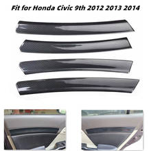 Decoración Interior de la puerta, pegatina de fibra de carbono con estilo ABS, Panel apto para Honda Civic 9th, 2012, 2013, 2014, accesorios, grano de madera 2024 - compra barato