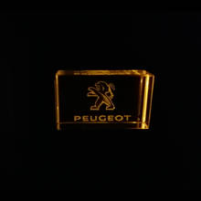 Peugeot Знак логотипа автомобиля с украшением в виде кристаллов USB флеш-накопитель 4GB/8GB/16GB/32GB/64GB 128GB изготовленный на заказ логотип внешнее запоминающее устройство флеш-накопитель u-диск 2024 - купить недорого