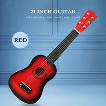 Mini Guitarra portátil de 21 pulgadas, ukelele de 6 cuerdas para niños principiantes, juguete de aprendizaje, regalo, elemento musical portátil ligero 2024 - compra barato