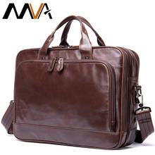 MVA Genuine Leather Briefcase Laptop men's bags Messenger Shoulder Bags Men's Leather bag Briefcases Laptop Crossbody Bags 8979 2024 - buy cheap