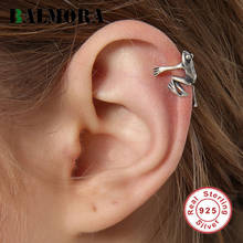 BALMORA 925 Sterling Silver Cute Ear Clip Earrings For Women Girls Non-perforated Earrings jewelry, Women 925 Sterling Silver Clip earrings, Animal Frog Ear Clip Earrings 2024 - buy cheap