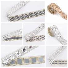 DIY White Rhinestone Chain Trim Strass Hotfix Crystal Jewelry Rhinestones For Clothes Sew Accessories Self-Adhesive Rhinestone 2024 - buy cheap