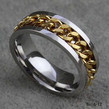 Charming Jewelery Accessories Chain Rotation Stainless Steel Male Finger Rings 2024 - buy cheap