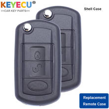 KEYECU-carcasa para llave de coche, carcasa con tapa remota para Land Rover LR3, Range Rover Sport 2005, 06, 07, 2008, 2009, Fob, 3 botones, hoja HU92, 2 uds. 2024 - compra barato