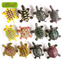 12Pcs Simulation Reptiles Animal Turtle Plastic Action PVC Model Sea Turtle Figures Collection Toy for children Educational Gift 2024 - buy cheap