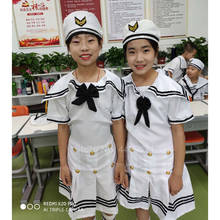 Vestido de marinero de la Marina para niños y niñas, uniforme escolar para estudiantes, equipo de Coro, disfraces de baile de capitán, disfraces de Cosplay para Halloween 2024 - compra barato