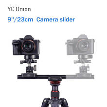 Yc-mini trilho deslizante para câmera de cebola, trilho de acompanhamento manual, 23cm, amortecimento hidráulico, para gravação de vídeo em vlog 2024 - compre barato