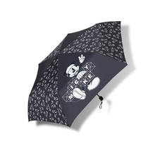Зонт с Микки Маусом, дождевик, женский ветрозащитный зонт, мужской складной, три сложения, анти-Ультрафиолетовый Зонт от солнца, женский, детский подарок 2024 - купить недорого