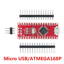 Nano Micro USB с загрузчиком Nano v3.0 ATMEGA168P, Nano Micro USB с загрузчиком, совместимый контроллер Nano V3 Red для arduino CH340, USB драйвер 16 мгц 2024 - купить недорого