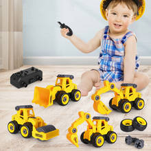 Carro de engenharia para crianças, porca de desmontagem, brinquedo para meninos, modelo de escavadeira, caminhão de brinquedo montado, brinquedo educacional para crianças 2024 - compre barato