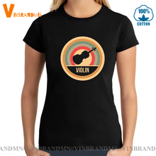 Vintage violino presente camiseta para violinistas impressionante orquestra música amante camiseta topos feminino retro violino t camisas 2024 - compre barato