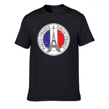 100% cotton France Paris print funny mens o-neck t shirts fashion men's tops men T-shirt cool men tshirt male men tee shirts 2024 - buy cheap