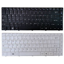 Nuevo teclado de EE. UU. Para ordenador portátil MSI X320 X300 X340 X400 Tastatur Medion Akoya Mini E1312 E1313, negro/blanco 2024 - compra barato