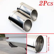 2X Universal Steel Rear Muffler Exhaust Rear Tail Tip Pipe Tailpie Trim 76mm 3" Size For Car Accessories Silencer Cover Decorate 2024 - buy cheap